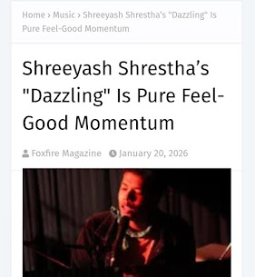 Dazzling” Featured in Foxfire Magazine ✨ My track “Dazzling” has…